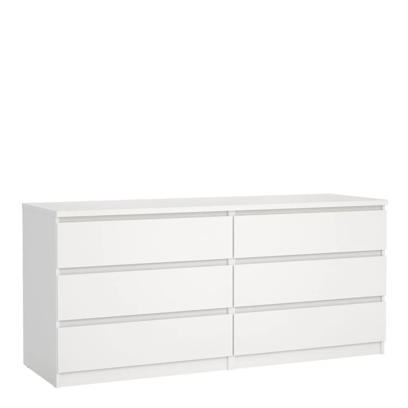 Image of Furniture To Go Naia Wide Chest of 6 Drawers (3+3) in Natural Natural Unisex