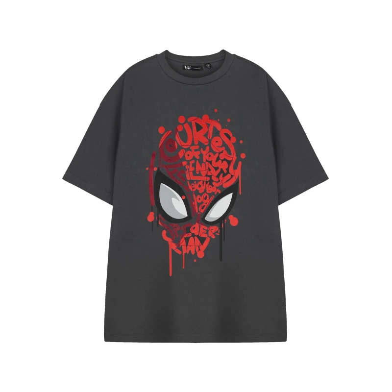 Image of Marvel Marvel Men Short Sleeved T-Shirt in Grey Size: Medium Grey M Male 5063203901982