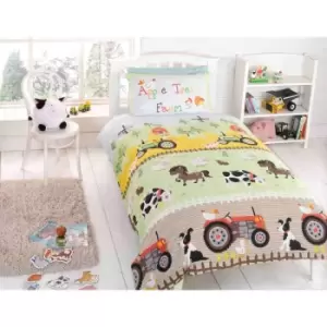 Image of Rapport Home Furnishings Rapport Home Apple Tree Farm Duvet Set Multi Single