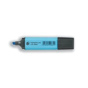Image of 5 Star Office Highlighter Chisel Tip 1 5mm Line Blue Pack 12