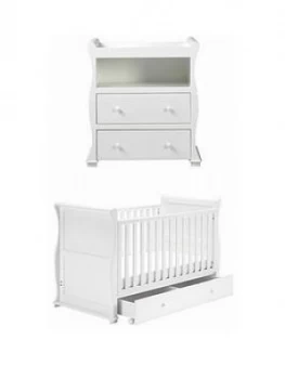 image of East Coast Alaska Cot Bed And Dresser Changer - White