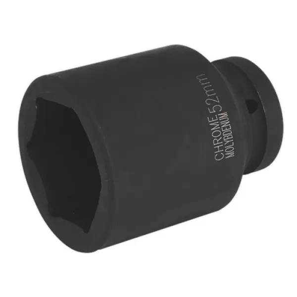 image of Genuine SEALEY IS152D Impact Socket 52mm Deep 1Sq Drive