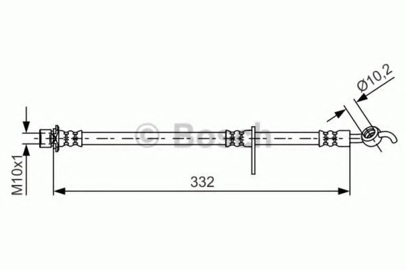Image of Bosch 1 987 481 654 Brake Hose Brake Hose (83)