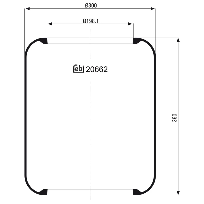 Image of FEBI BILSTEIN 20662 Boot, air suspension Rear Axle Right Boot,air suspension (324)