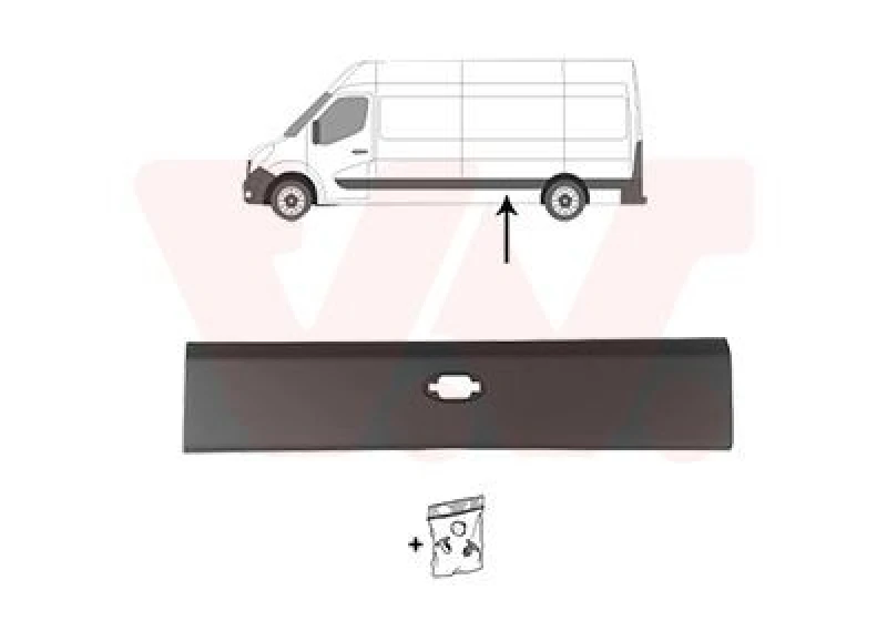 Image of VAN WEZEL Trim / Protective Strip, sidewall VAN WEZEL 3799403