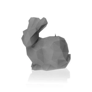 Image of Gray Matt Large Rabbit Candle
