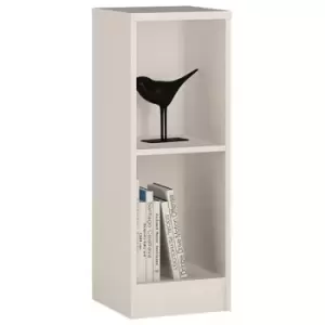 image of 4 You Low Narrow Bookcase In Pearl White