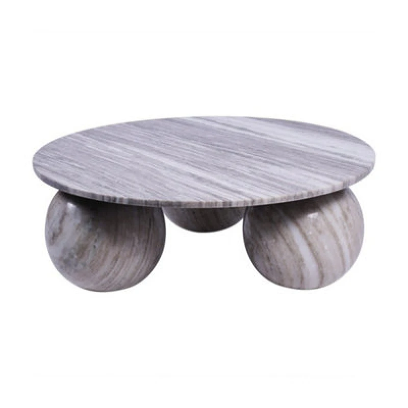 Image of Buttercup Farm Salento Coffee Table - Marble/mdf/iron - L81 X W81 X H28cm - Grey