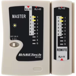 image of Basetech BT-100 Cable Tester for RJ-45, RJ-11