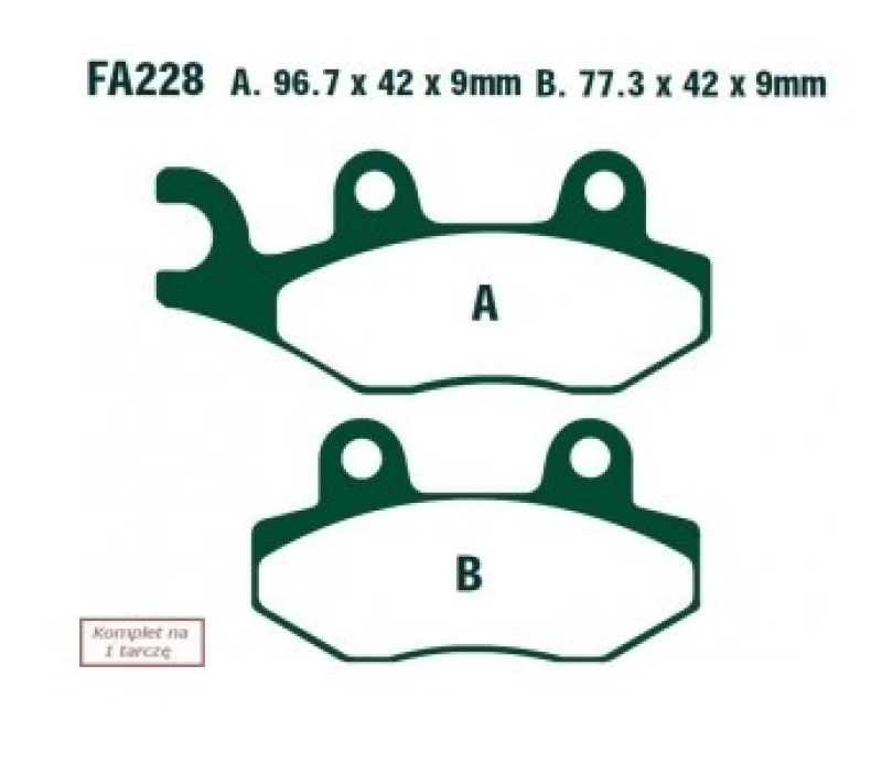 Image of EBC Brakes SFA228 Brake pad set Brake Pad Set,disc brake (402)