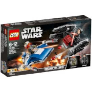 image of LEGO Star Wars: A-Wing vs. TIE Silencer Microfighters (75196)