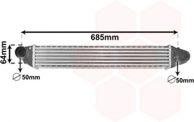 Image of VAN WEZEL Intercooler VAN WEZEL 58004248