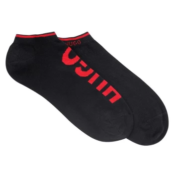 Image of Hugo 2 Pack Logo Ankle Socks - Black