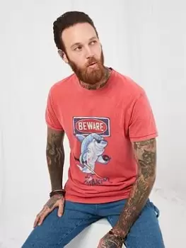 Image of Joe Browns Pool Shark Tee - Red, Size L, Men