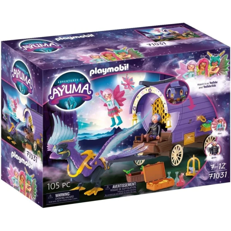 Image of Playmobil 71031 Adventures of Ayuma Fairy Carriage & Phoenix fairies with 105pcs