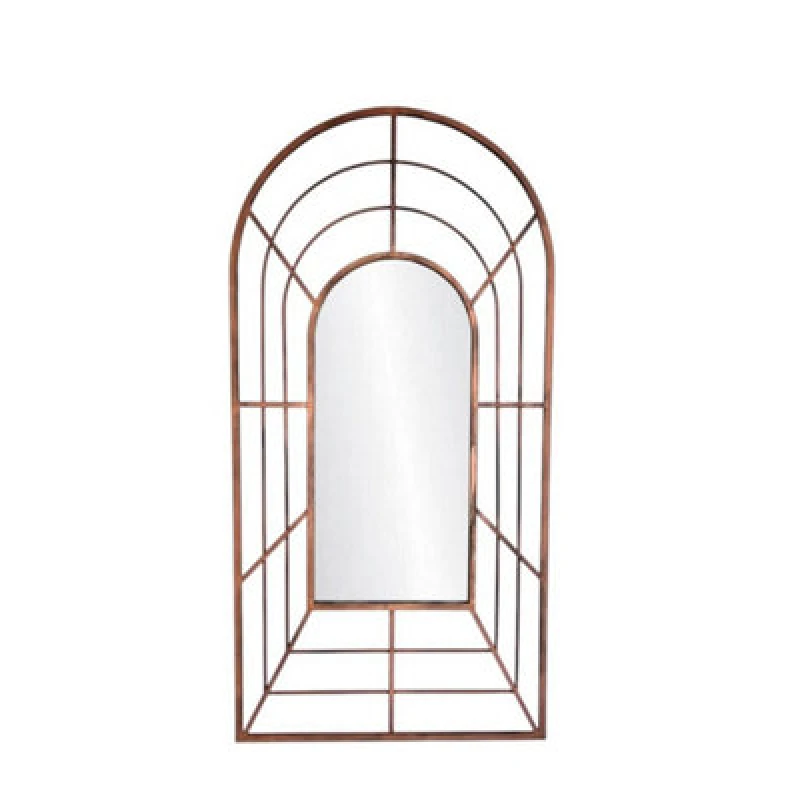 Image of Minster Wall Framed Mirror - Metal - L3 X W60 X H120 Cm