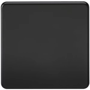 Image of KnightsBridge Screwless 1G Blanking Plate Matt Black