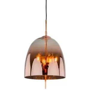 image of Italux Alan - Modern Hanging Pendant Copper 3 Light with Glass Shade, E14