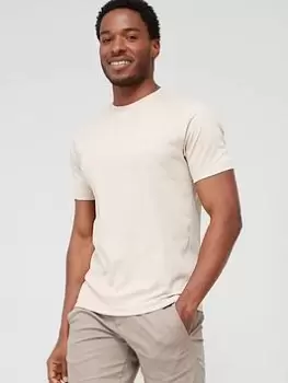 Image of BOSS Thilix Regular Fit T-Shirt - Beige , Medium Beige, Size 2XL, Men