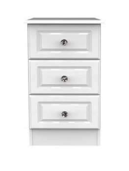 Image of Swift Clarence Ready Assembled 3 Drawer Bedside Chest With Integrated Wireless Charging