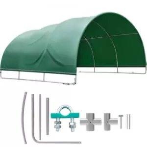 Image of VEVOR Livestock Shelter, 9.9'x 10'x 5.5' Corral Shelter, Steel Metal Corral Panel Shelter, Waterproof Corral Panels for Horses and Other Livestock, An