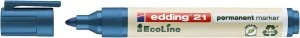 Image of edding 21 EcoLine Permanent Bullet Tip Marker Blue PK10
