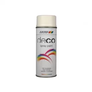 image of PlastiKote Deco Spray Paint Matt RAL 9010 White 400ml