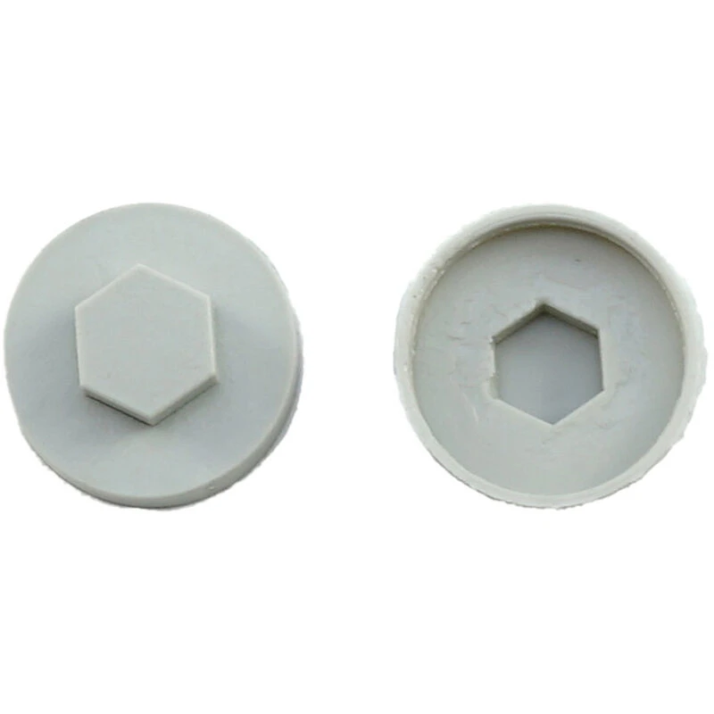 Image of Jcp Fixings Goosewing Grey Cover Caps - 19mm - Fjmfc19Gg - Box Of 1000