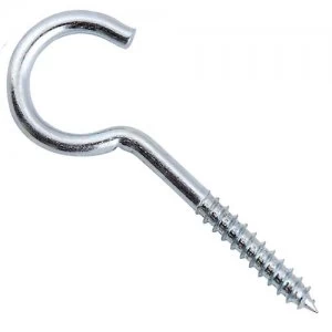 image of Select Hardware Screw Hooks Bright Zinc Plated 80mm 2 Pack