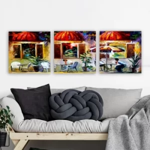 Image of PDKR1029 Multicolor Decorative Canvas Painting (3 Pieces)