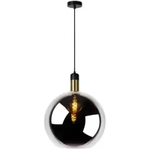 image of Lucide JULIUS - Pendant Light - Ø40cm - 1xE27 - Smoke Grey