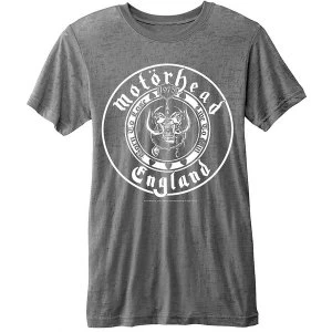 Image of Motorhead - England Unisex Small T-Shirt - Grey