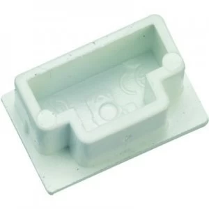 Image of Wickes Mini Trunking End Cap - White 25 x 16mm Pack of 5