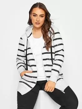 Image of Yours Zip Hoodie Sweatshirt - Grey, Size 26-28, Women