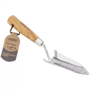 image of Draper Heritage Stainless Steel Transplanting Trowel with Ash Handle