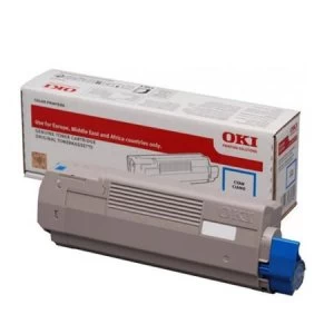 image of OKI 46508711 Cyan Laser Toner Ink Cartridge