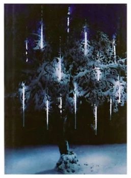 Image of Premier Decorations 15 LED Shower Christmas Lights - White