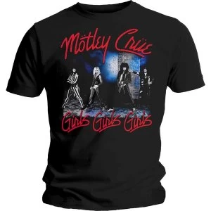 Image of Motley Crue - Smokey Street Unisex Large T-Shirt - Black