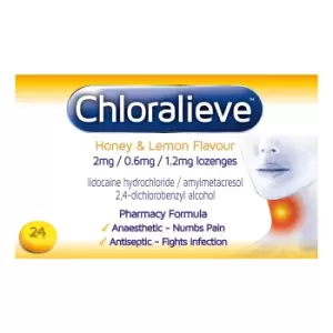 Image of Chloralieve Honey & Lemon Sore Throat Lozenges