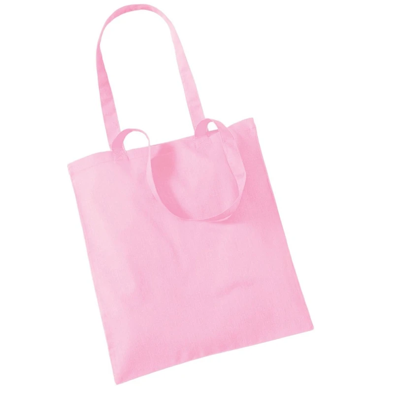 Image of Westford Mill Womens Bag For Life Long Handle Tote Bag in Pale Pink Pale Pink Female One Size