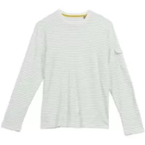 Image of Ted Baker Melted Long Sleeve Stripe T Shirt - White