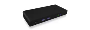 Image of ICY BOX IB-DK2251AC Wired USB 3.2 Gen 2 (3.1 Gen 2) Type-A Black