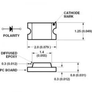 image of SMD LED 0805 Yellow 8 mcd 170 20 mA