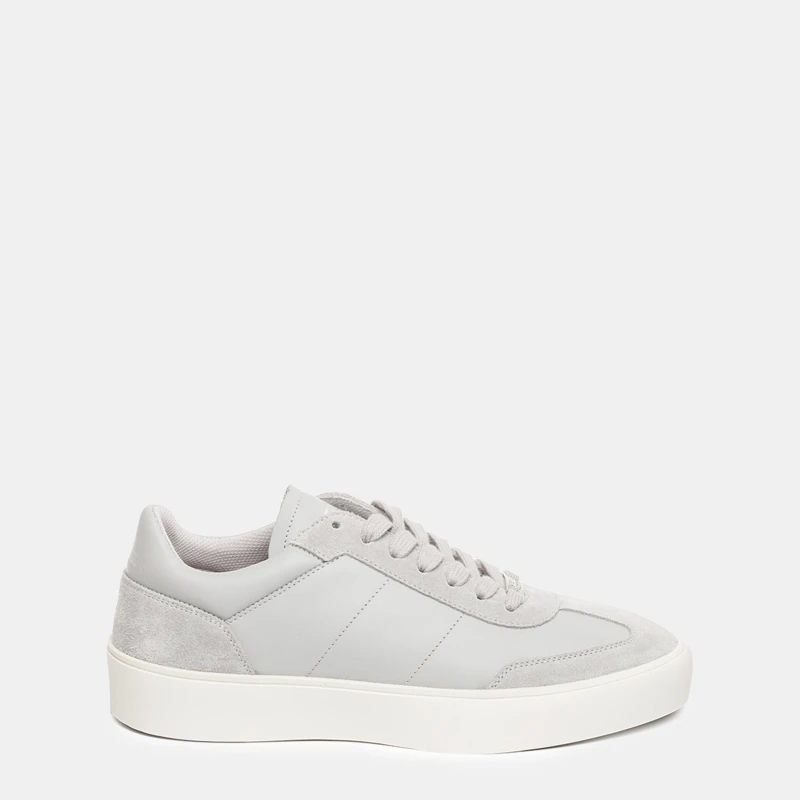 Image of Steve Madden Mens Lyonell Court Trainers White/Grey male 7 (41)