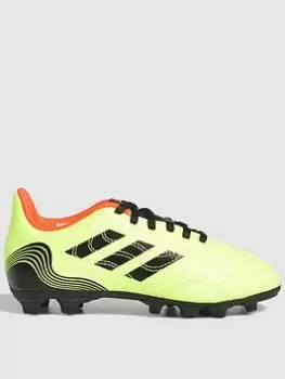 Image of adidas JUNIOR COPA 20.4 FIRM GROUND FOOTBALL BOOT, Yellow, Size 10