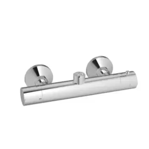 image of Flow thermostatic round bar shower valve - top outlet