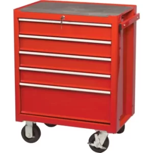 Image of Red 5-Drawer Professional Roller Cabinet