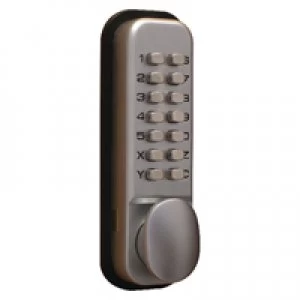 image of Securikey Lockit Mechanical Push Button Digital Lock Chrome DXLOCKITHBC