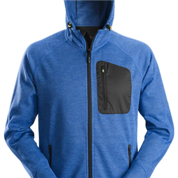 Snickers FlexiWork Fleece Hoodie - True Blue/Black - XL