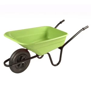 The Walsall Wheelbarrow Company Walsall Wheelbarrow 90L Polypropylene Barrow In A Box - Lime Green